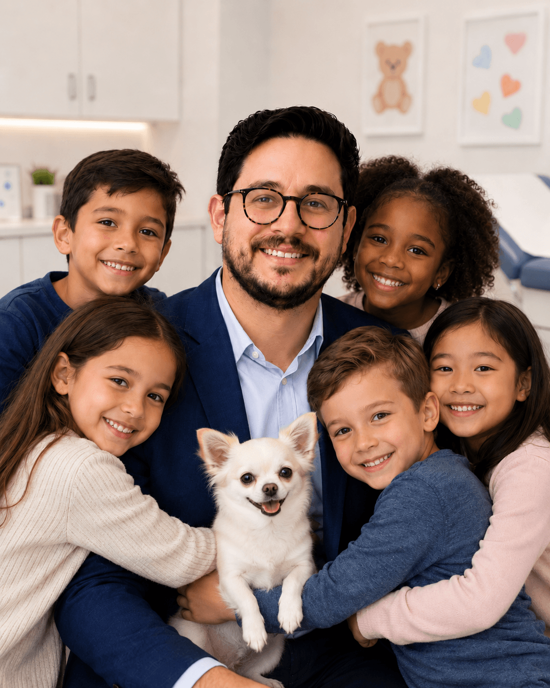 Dr. Javier Eduardo González Servín con pacientes